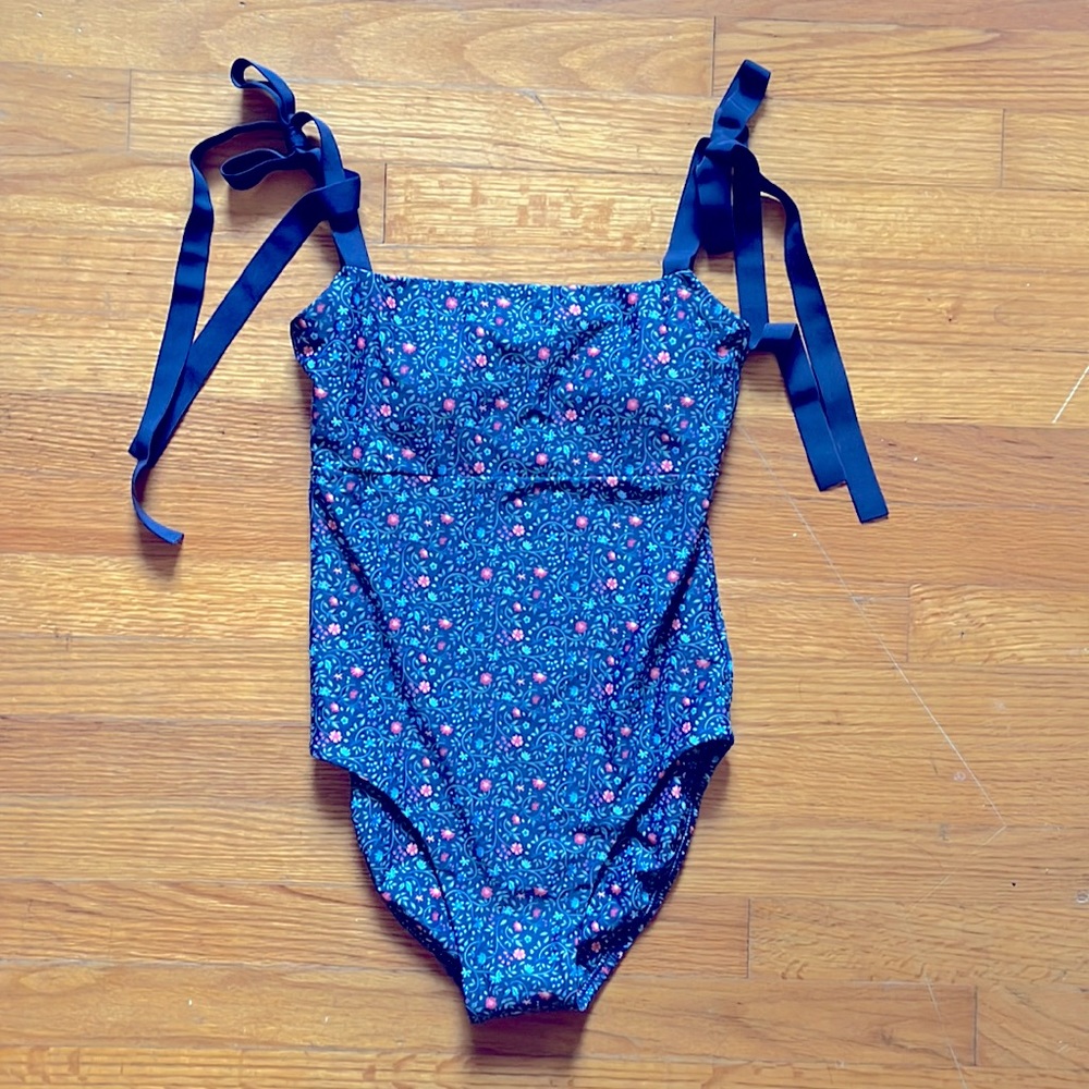 Floral Blue One-Piece Swimsuit